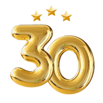 30 years anniversary number png