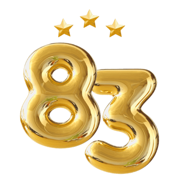 83 years anniversary number png