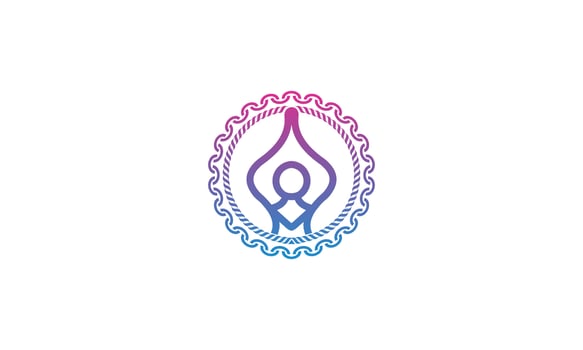 Yoga logo design free template vector