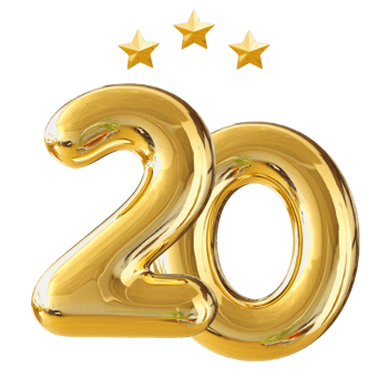 20 years anniversary number png