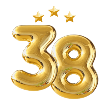 38 years anniversary number png