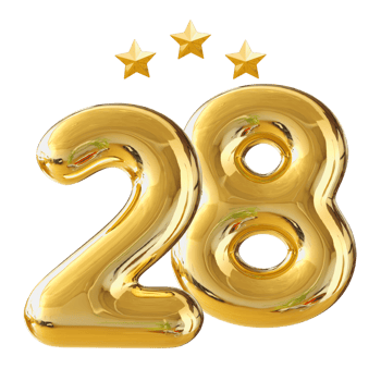 28 years anniversary number png