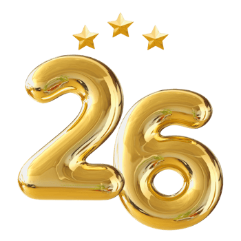 26 years anniversary number png