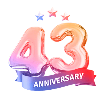 43 years anniversary number png