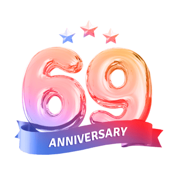 69 years anniversary number png