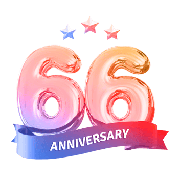 66 years anniversary number png