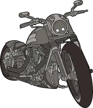 Motorcycle street bike classic vintage vector