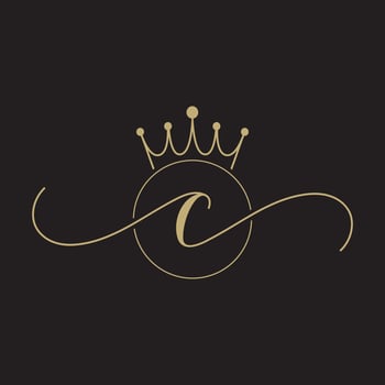 Luxury c letter logo design vector