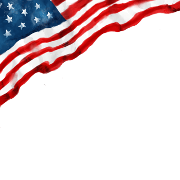 Watercolor American Flag png
