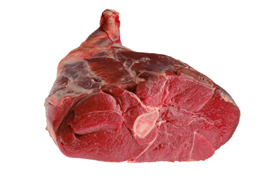 raw fresh young beef leg png