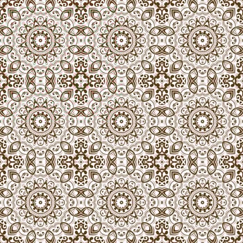 Colorful Seamless Pattern with mandala.Seamless Background design.Ornamental design.Floral pattern tiles. vector