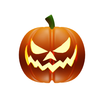 3D Render Halloween Front View png