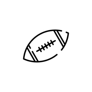 Rugby, Sport, Ball, Game Dotted Line Icon Vector Illustration Logo Template. Suitable For Many Purposes.