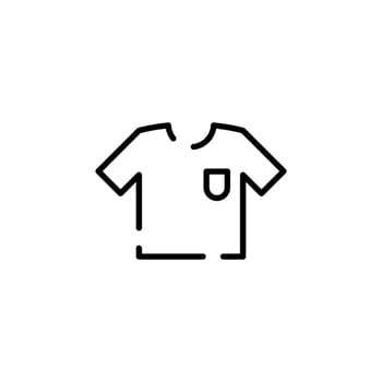 Shirt, Fashion, Polo, Clothes Dotted Line Icon Vector Illustration Logo Template. Suitable For Many Purposes.