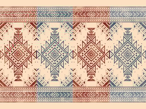 Native american indian ornament pattern geometric ethnic textile texture tribal aztec pattern navajo mexican fabric seamless Vector decoration fashion