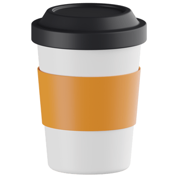 Cold Coffee Cup 3D Illustration png
