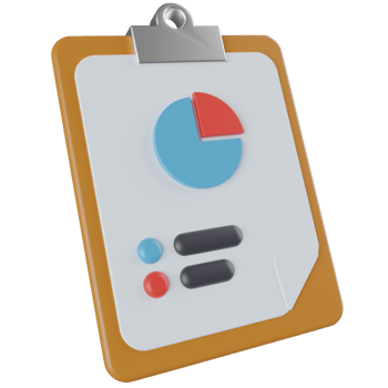 Chart Report 3D Illustration png