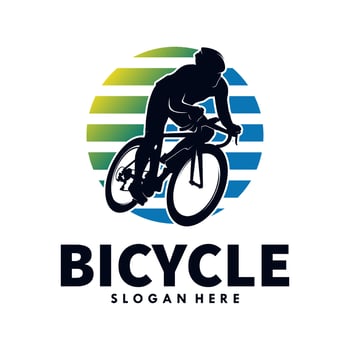 bike vintage logo design template vector