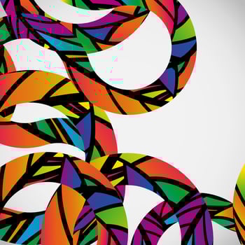 Abstract background with colorful mosaic lines. Creative dynamic elements. vector