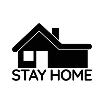 Stay Home Covid 19 Icon vector