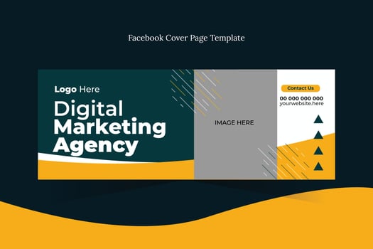 Digital Marketing Facebook Cover vector