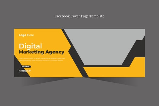 Digital Marketing Facebook Cover vector