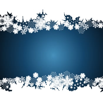 Christmas border, snowflake design background. vector