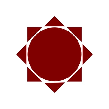 icon vector of the sun over heat