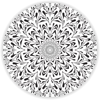 Flower Coloring Mandala Art Simple Mandala Shape Vector Floral Oriental Outline Flower Vintage Decorative Elements Pattern Illustration Islam Arabic Indian Turkish Mystic Religion Morals Lotus