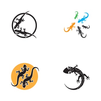 Lizard Chameleon Gecko animall logo and symbol vector illustration