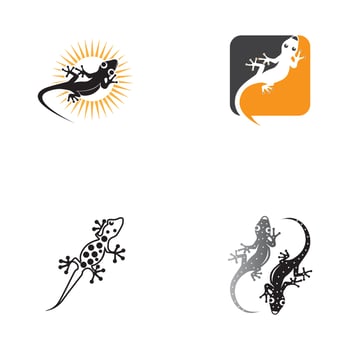 Lizard Chameleon Gecko animall logo and symbol vector illustration