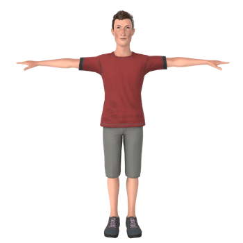 Young tall boy 3d modelling png
