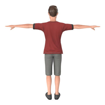 Young tall boy 3d modelling png