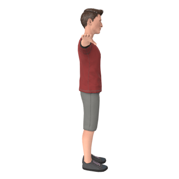 Young tall boy 3d modelling png