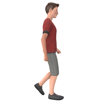 Young tall boy 3d modelling png