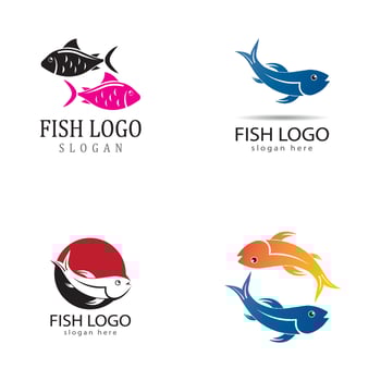 Fish logo template. Creative vector symbol