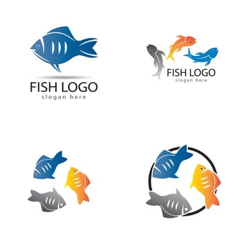 Fish logo template. Creative vector symbol