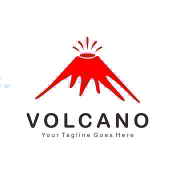 volcano logo vector