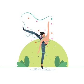 Ballet man vector illustration