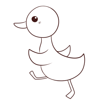 duck cartoon animal doodle kawaii anime coloring page cute illustration clip art character png