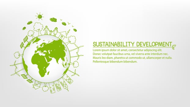 Eco friendly, Sustainability development and World environmental, Vector illustration