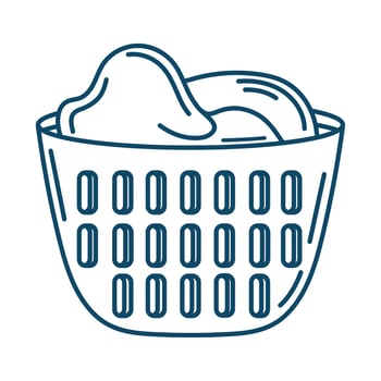basket with clothes vector