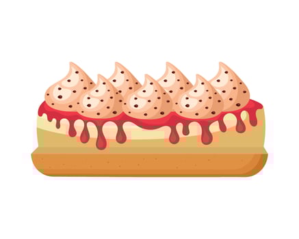 sweet cake dessert product vector