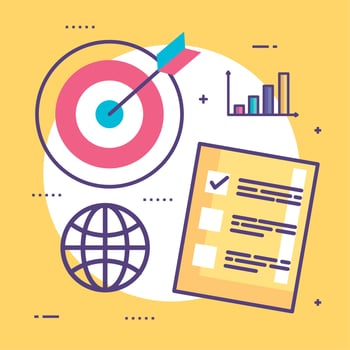 research development four icons vector