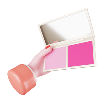 3d object makeup blush on png