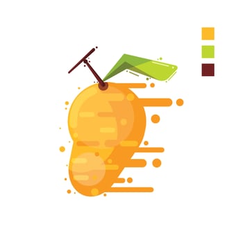 mango fruit vector illustration food nature icon isolated