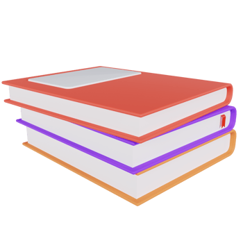 3D Stack of books Education Illustration Premium PNG