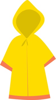 Raincoat rain yellow for children. vector