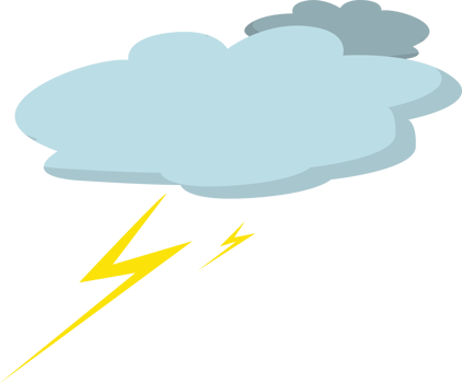 Gray cloud with lightning. png