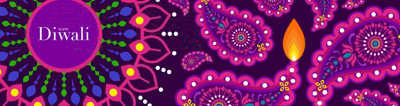 Happy Diwali, Deepavali or Dipavali the Indian festival Celebration flat design. vector